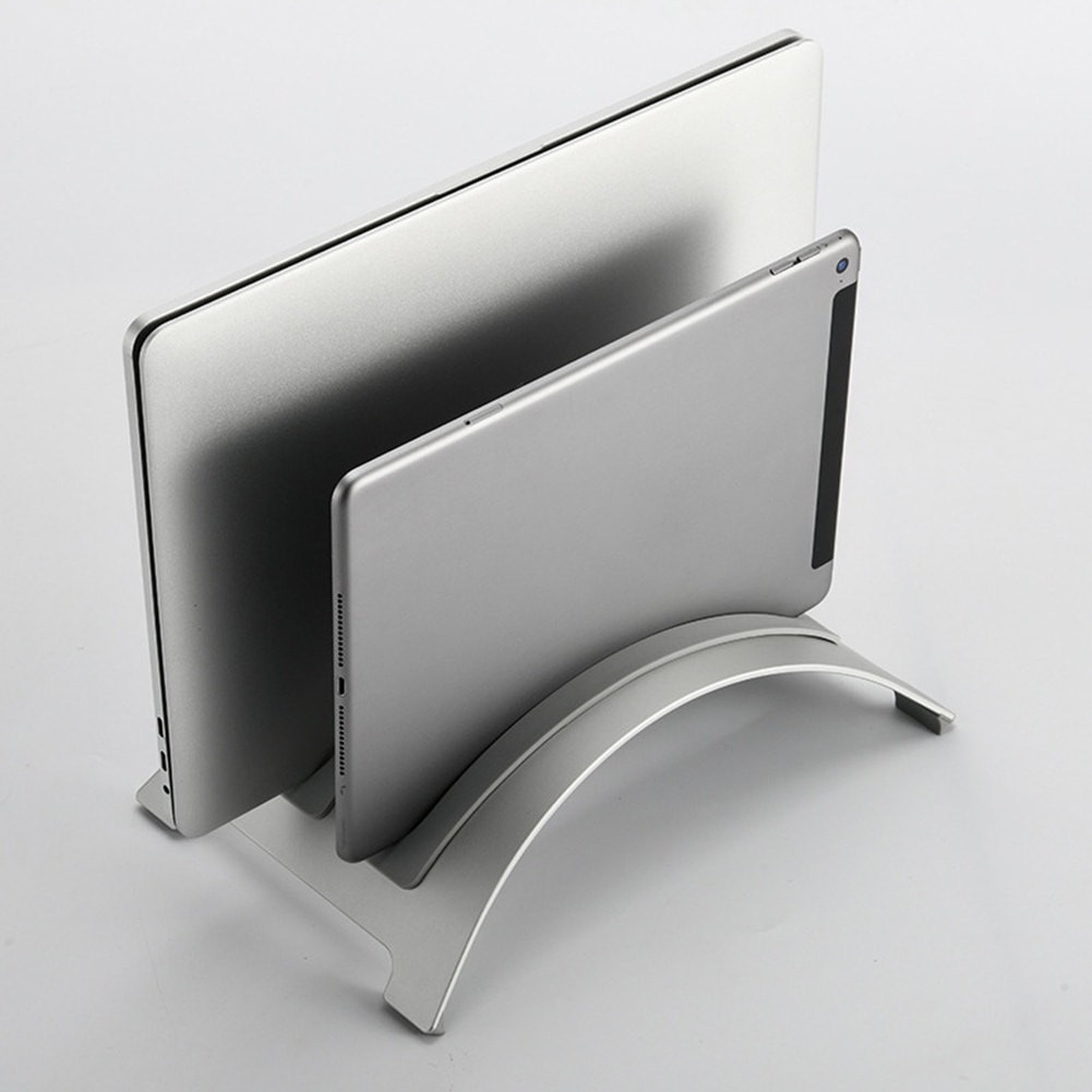 Aluminium Notebook Dual-gebruik Verticale Stand Desktop Montagebeugel voor MacBook Pro Tablet met Verticale Opslag Beugel