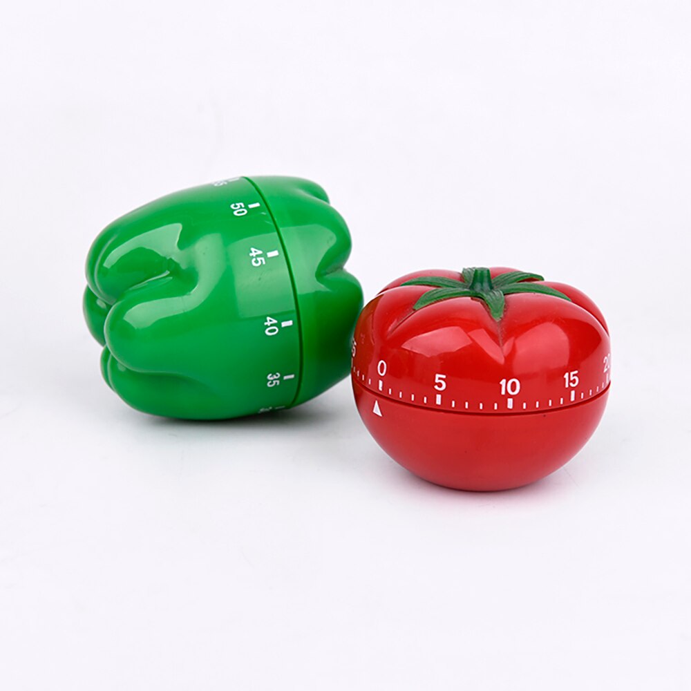 Temporizador de tomate duradero, cronómetro mecánico de cocina con forma de tomate, cuenta atrás, recordatorio, alarma, 1-60min