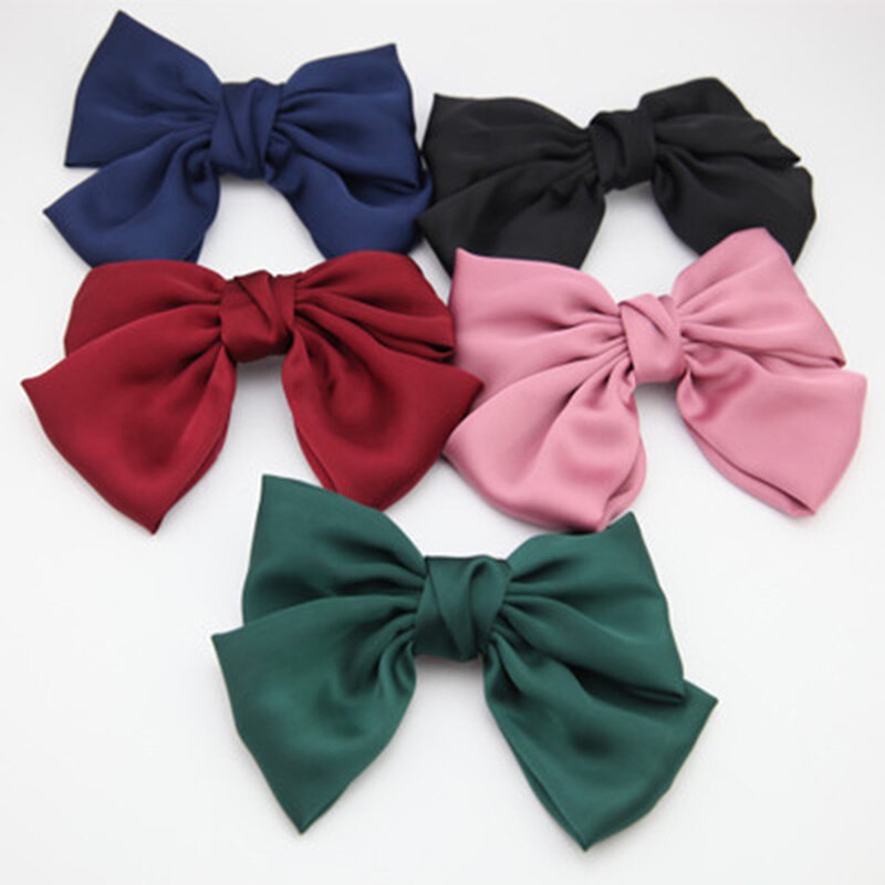 JIOFREE Ribbon Hairgrips Big Large Bow Hairpin For Women Girls Satin Trendy Ladies Hair Clip Cute Hair Accessories