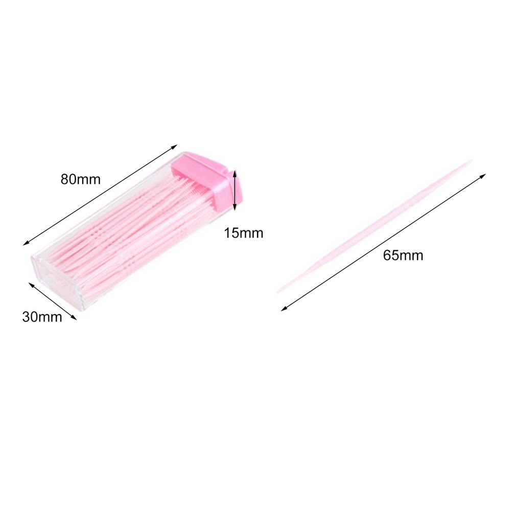 Draagbare Dubbele Hoofd Borstel Tand Picks Plastic Interdentale Tandenstoker Borstel 50 Pcs Hotel Denta. L Picks Oral Care