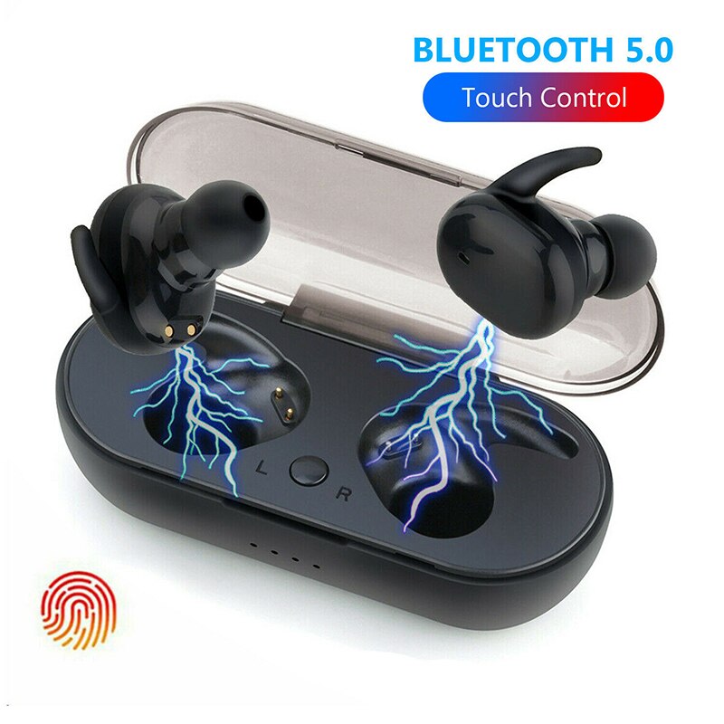 TWS Wireless Bluetooth earphone Sport Portable Wireless Bluetooth 5.0 Touch Earbuds 3D Stereo Sound Headset With Microphone: Default Title
