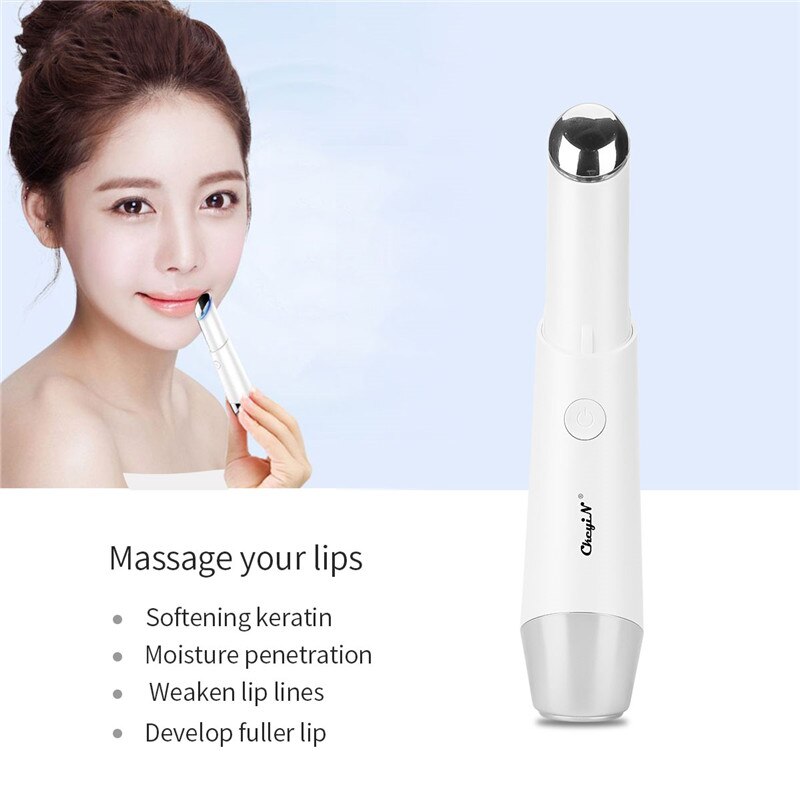 Trillingen Oog Massager Led Photon Lichttherapie Oogzorg Bar Ionische Warming Eye Lifting Massage Stok Lip Schoonheid Instrument