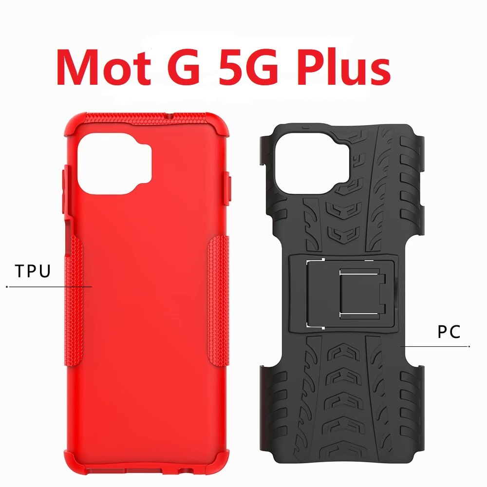 Hybrid Telefoon Voor Motorola Moto G 5G Plus Hard Case + Gehard Glas Armor Soft Gel Skin Protection Motorola een 5G Silicon Covers