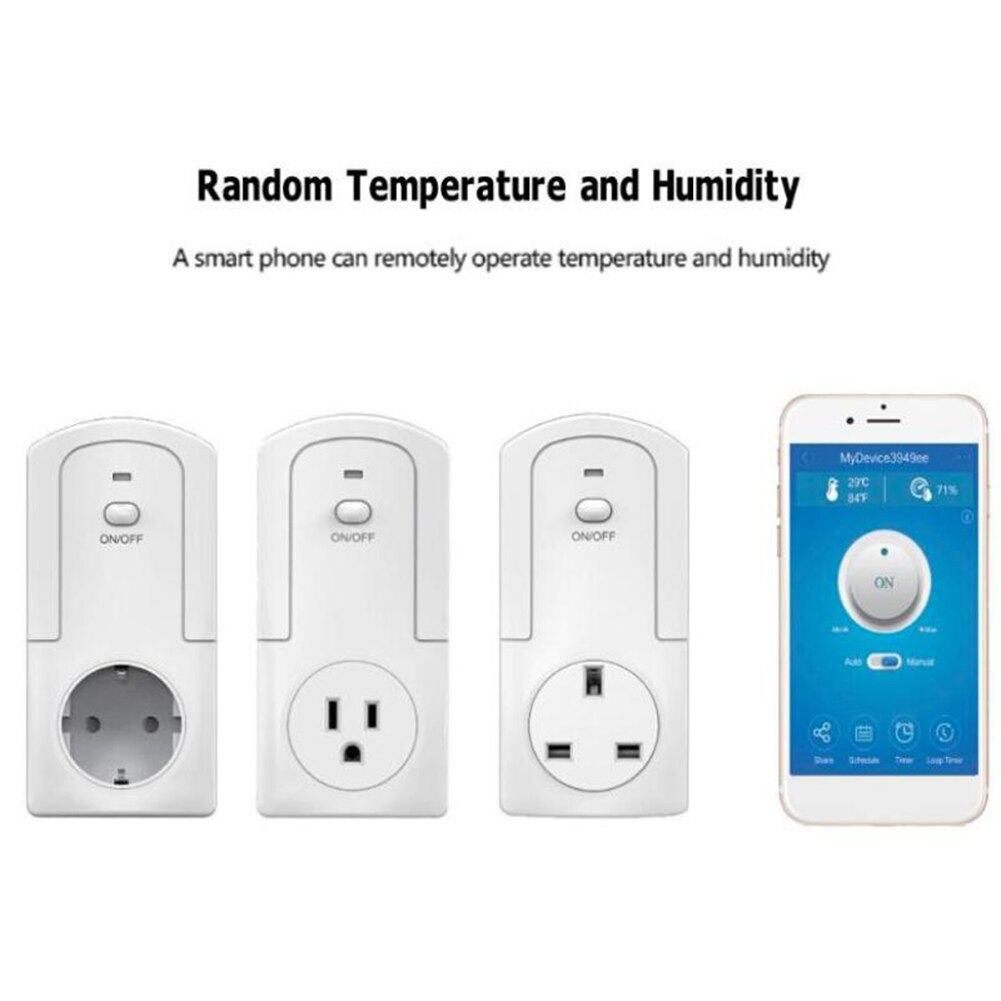Temperatur Feuchtigkeit WiFi Thermostat Modul Timer Clever Steckdose Steckdose