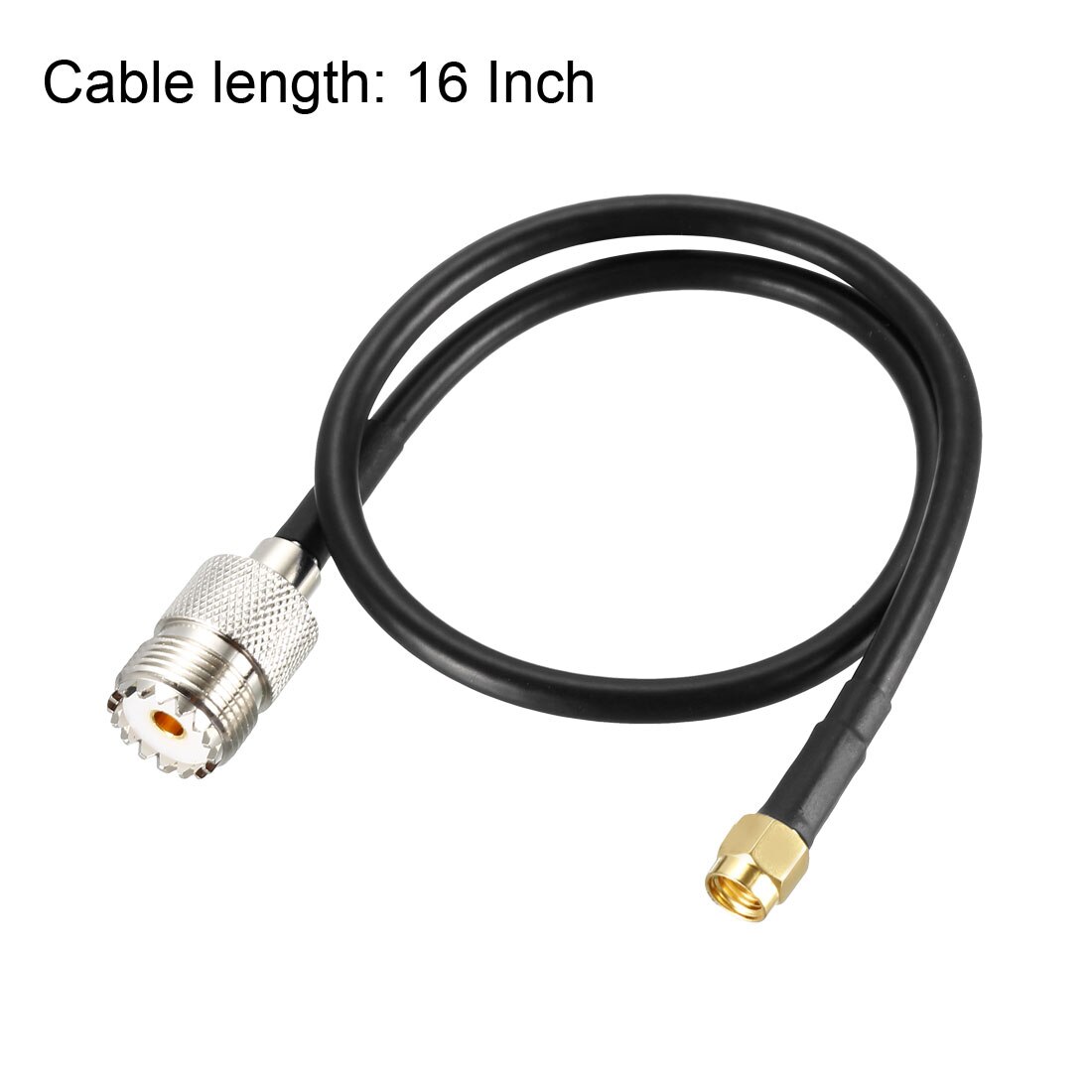 uxcell RF Coax Cable RP-SMA Male to UHF SO-239 Female Coaxial Cable 16 Inch