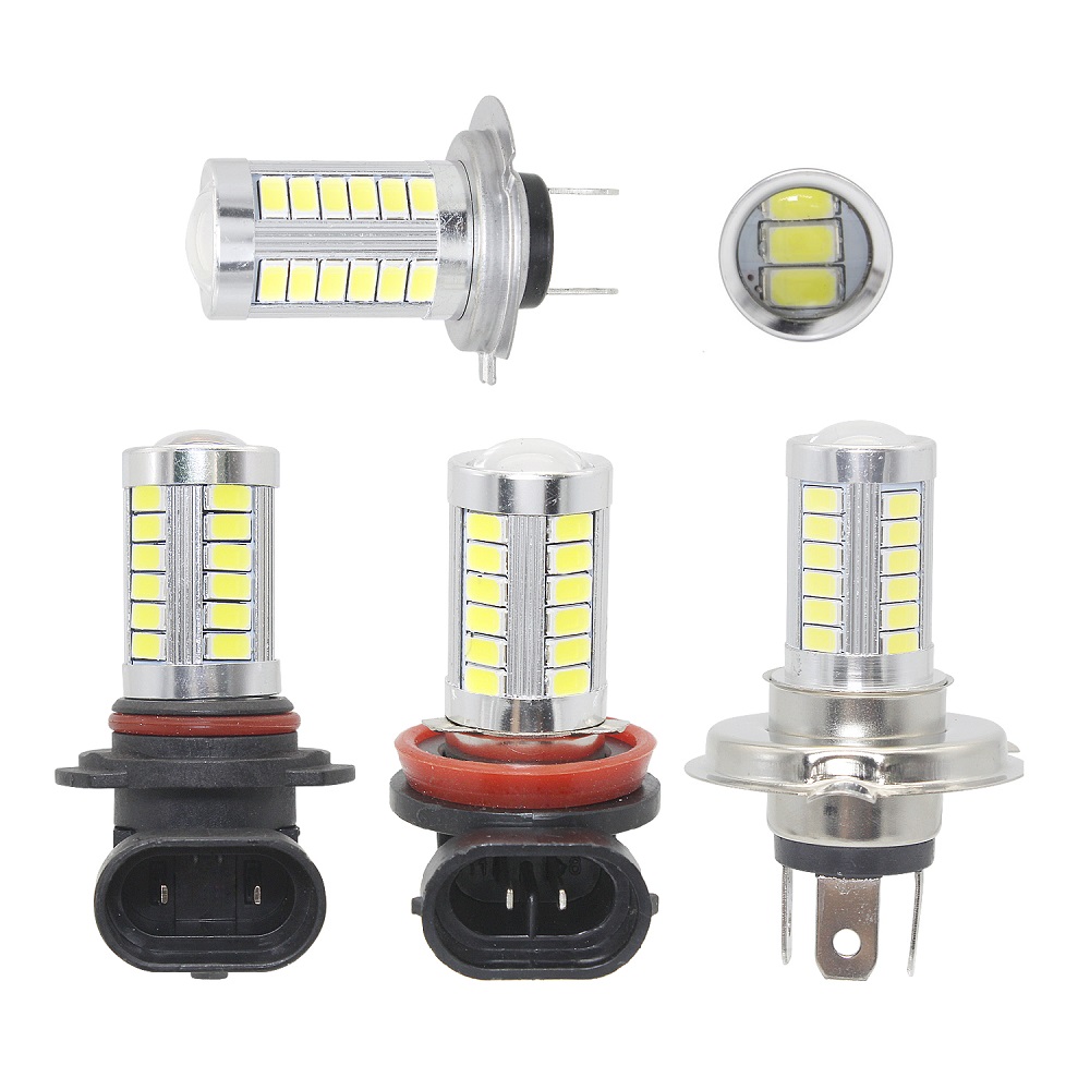 Ampoule de voiture, lumière anti-brouillard, H4 H7 H11 LED, 9005 9006 12V 33 SMD 5630 5730