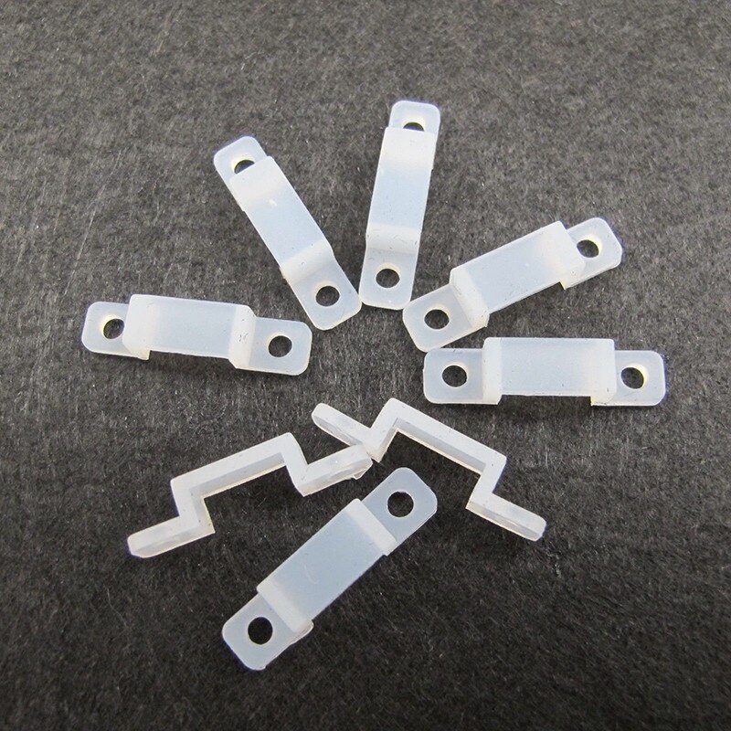 50pcs/lot Silicon LED Strip Connector Clip Flexible Light Strips Fixing Holder For 10mm Width 5050 5630 Light Strip