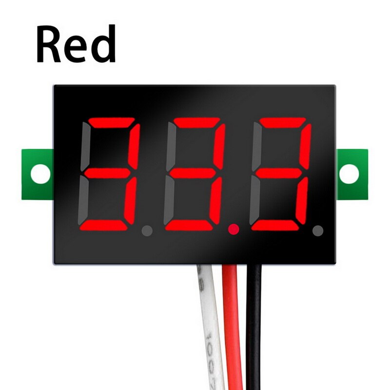 Mini digital voltmeter amperemeter  dc4.5-30v panel volt strømmåler tester med 2 ledninger ledet panel digital display 1 stk: C 5-30v