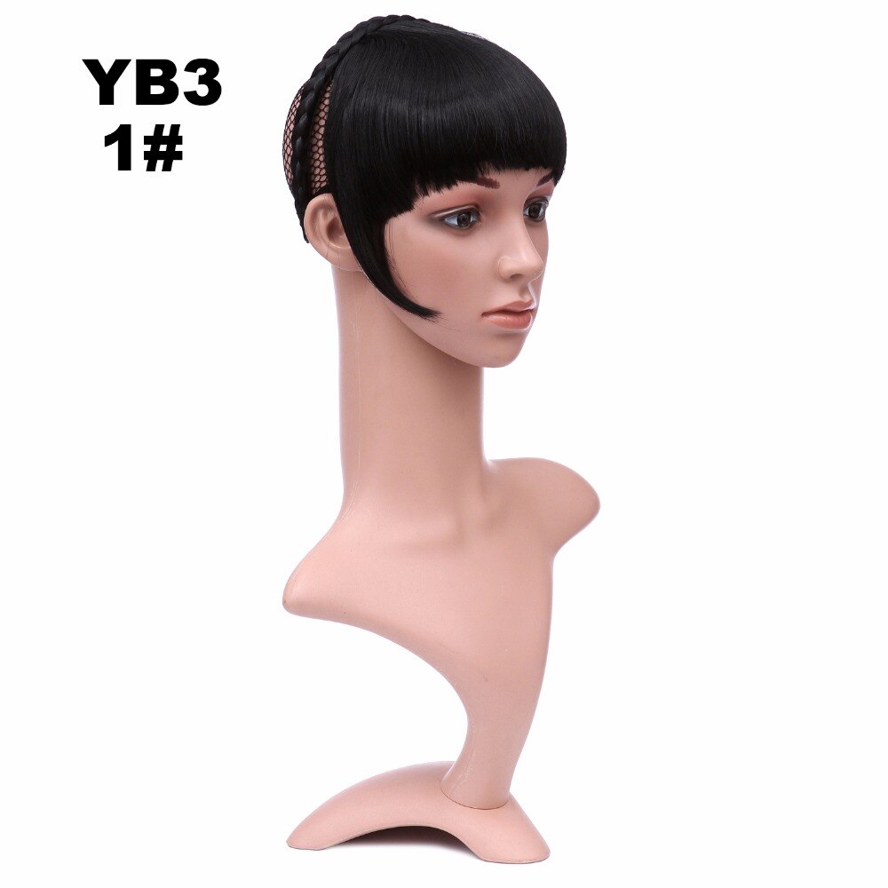 Girlshow flechten stirnband Synthetische Haar Knall Kurzen Fransen Haar Stumpfen BangYB3 6 &quot;, 16 Farben Erhältlich 50g, 1 stück