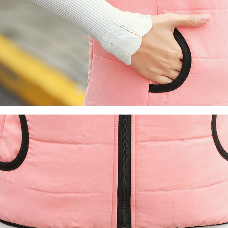 Fitaylor Herfst Winter Vrouwen Vest Katoen Hooded Casual Slim Vest Vrouwelijke Mouwloze Jas