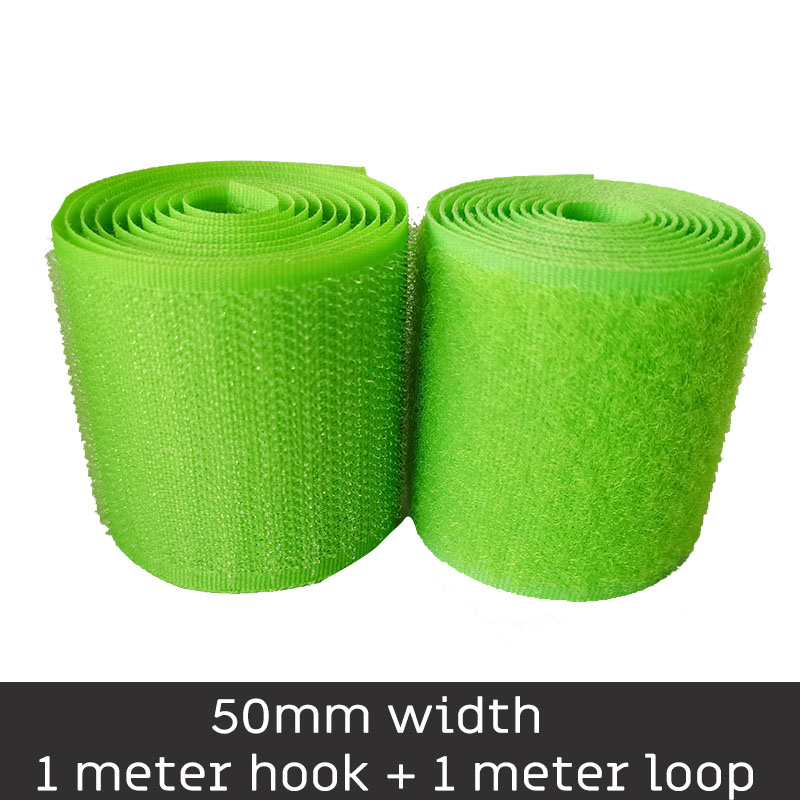 2-10Cm Breedte Lichtgroen Geen Lijm Haak Loop Sluiting Tape Voor Naaien Accessoires Tape Sticker Strap Diy: 50mm width