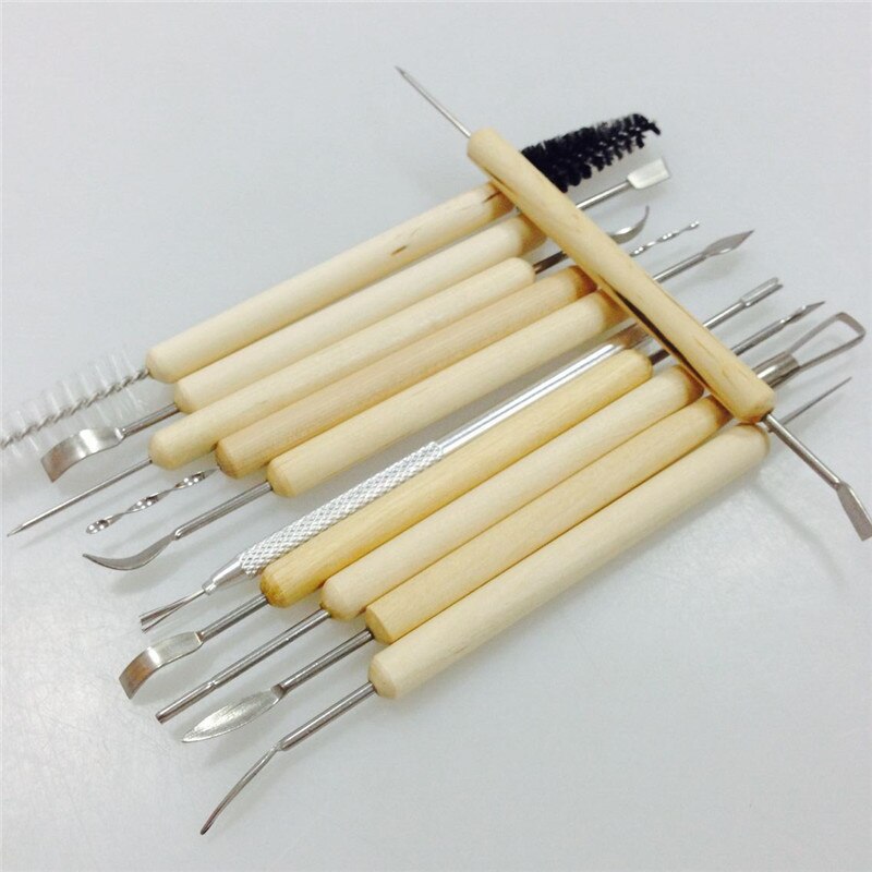 11pcs Clay Sculpting Kit Sculpt Pottery Shapers Carved Tools Smoothing Polymer Modeling Tool Ceramic Perfect Wax Carving