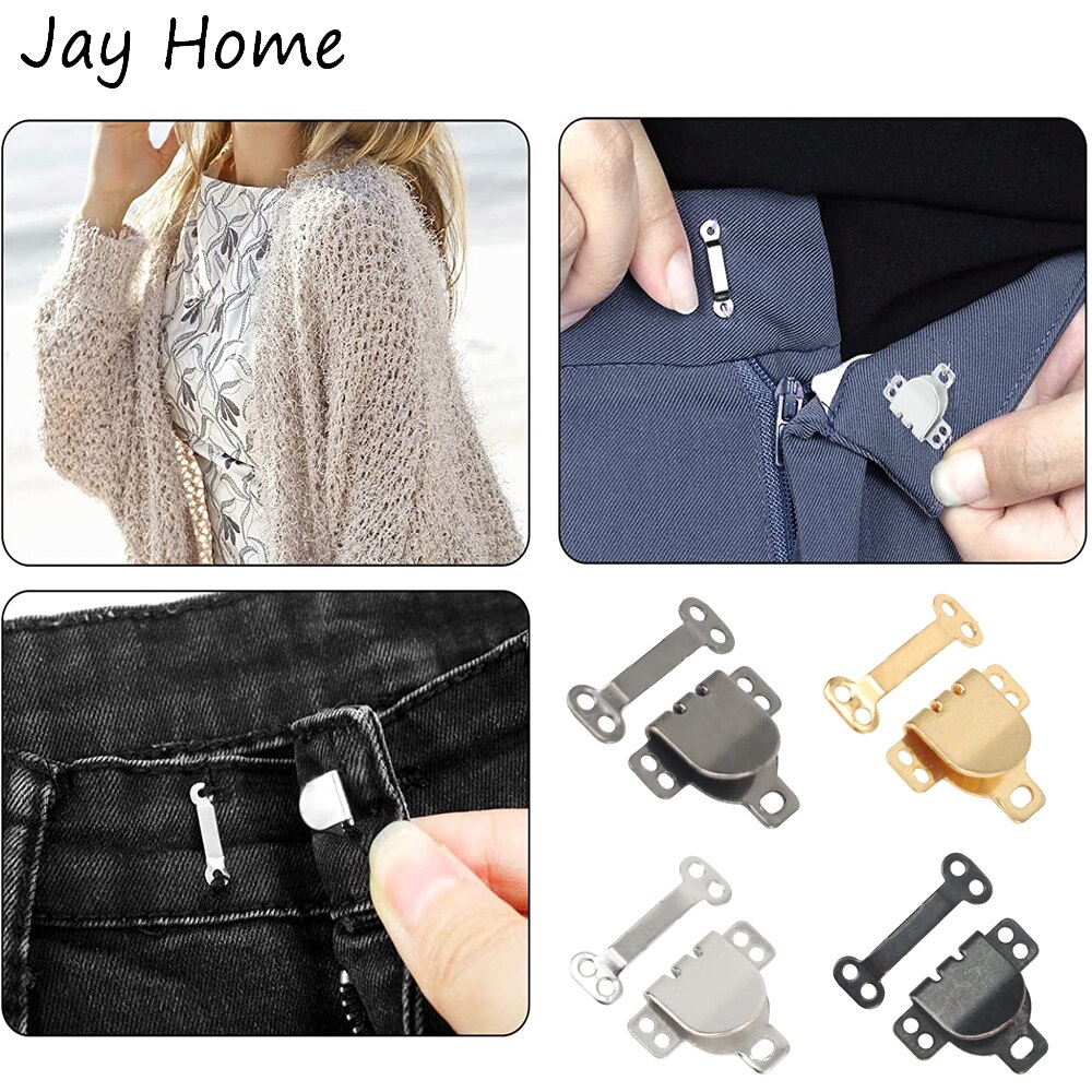 50 Sets Skirt Hooks and Eyes Hook and Eye Latch for Clothing Bra Trousers Skirt Dress and Sewing DIY Garment Accessories Craft