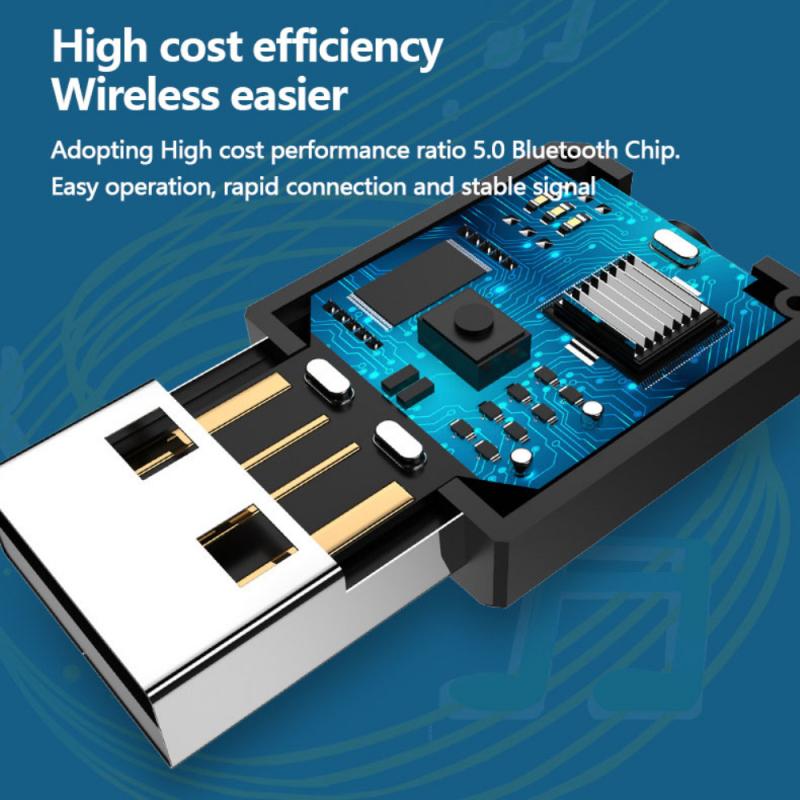 USB Bluetooth transceptor Bluetooth5.0 adaptador 3,5mm Audio línea Bluetooth enchufe del transceptor-en recepción 4 en 1 Adaptador Bluetooth