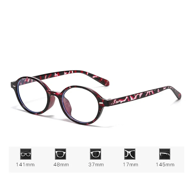 Modieuze Ovale Frame Leesbril voor Vrouwen Mannen Trendy Plus Dioptrie Presbyopie Unisex Anti-blauw Licht Ver Zicht Bril