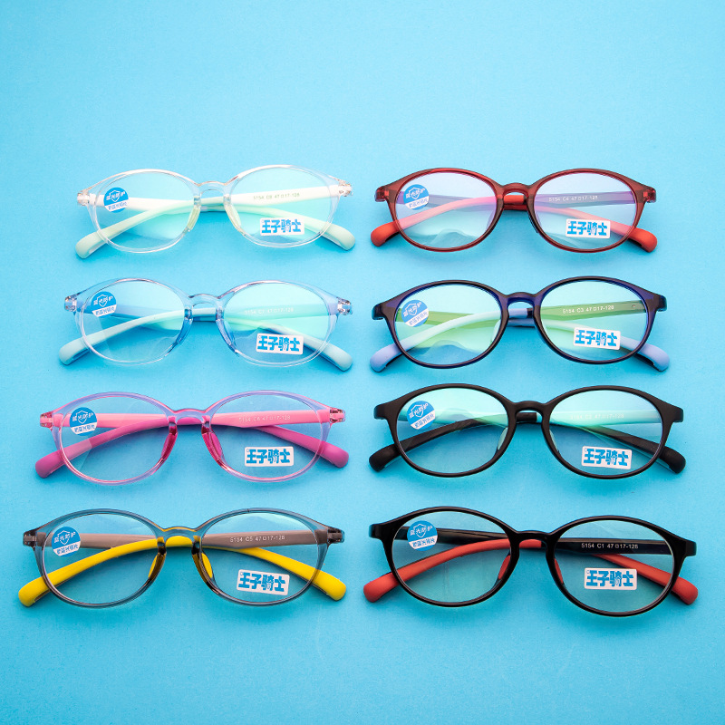 Gafas ovaladas de luz azul para niños, lentes con montura óptica, bloqueo transparente, antirreflectante, para ordenador, de 8 a 12 años,