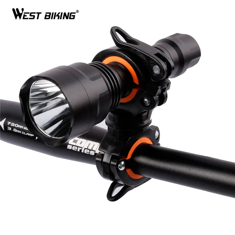 WEST BIKING-Support de lampe de vélo rotatif multifonctionnel et résistant à 360 degrés, accessoires de cyclisme
