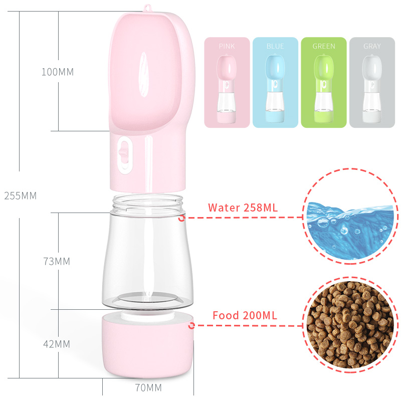 Hond Waterfles Feeder Kom Draagbare Water Voedselfles Huisdieren Outdoor Reizen Drinken Hondenkommen Waterbak voor honden