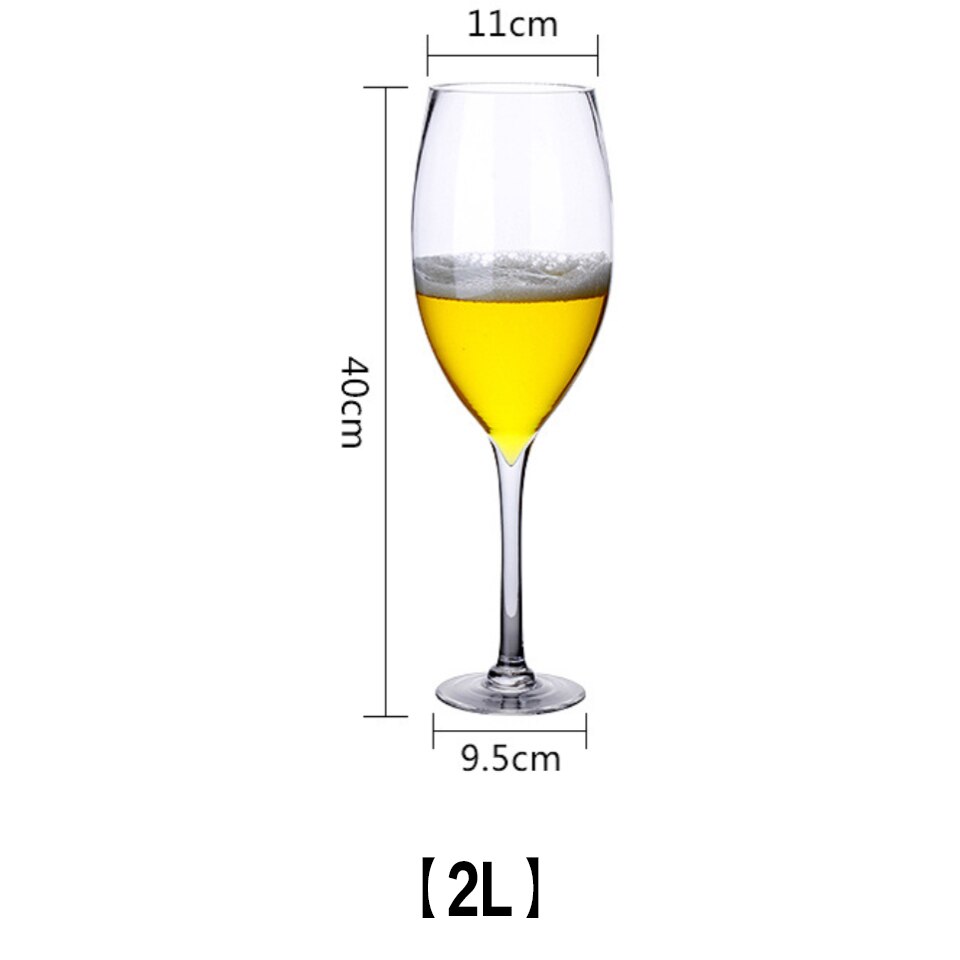 Enormt ölglas bägare kristall champagneglas roligt stort bröllopsfest snapsglas dricka vatten öl vinglas kopp mugg