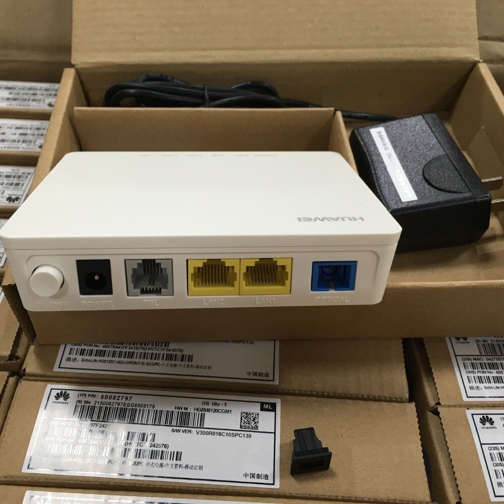 100% Original fiber FTTH optical router GPON ONU HG8321R FTTH Termina Gpon, 1POTS+2FE+1Tel ports, English version