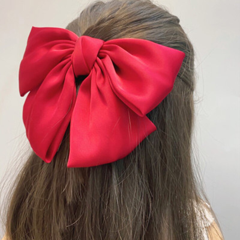 JIOFREE Ribbon Hairgrips Big Large Bow Hairpin For Women Girls Satin Trendy Ladies Hair Clip Cute Hair Accessories