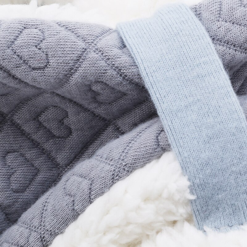 Macacão de inverno das crianças roupas de bebê manter quente cachecol miúdo coração forma padrão veludo gola de pele espessamento mais quente cachecol do bebê
