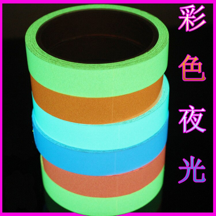 5CM*5M PET Self-adhesive Luminous Fluorescent Warning Safety Tape