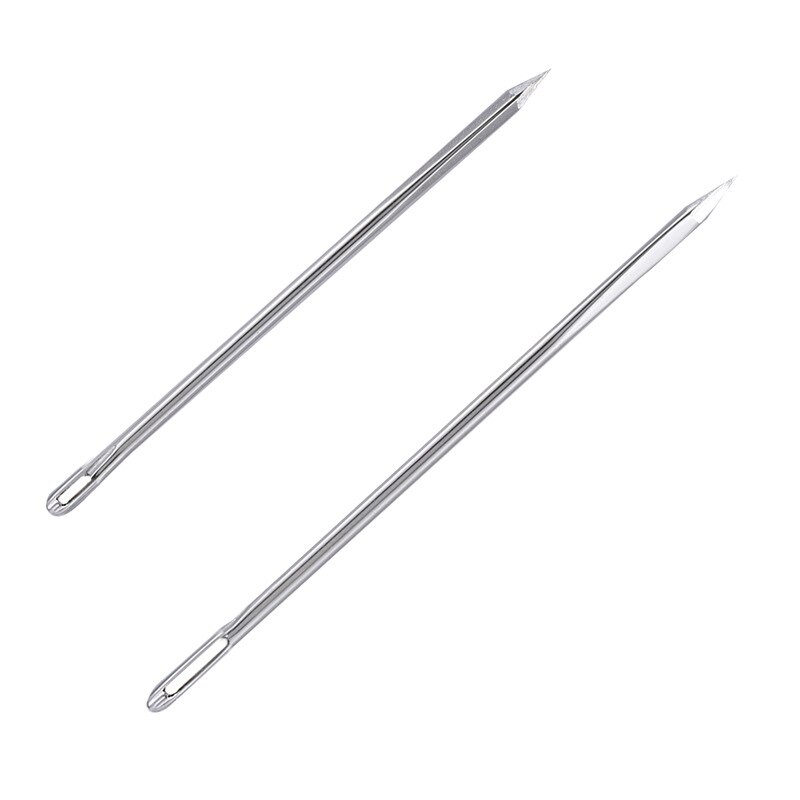 Agujas triangulares de cuero para manualidades, 4 Uds., alfiler especial de acero inoxidable para costura
