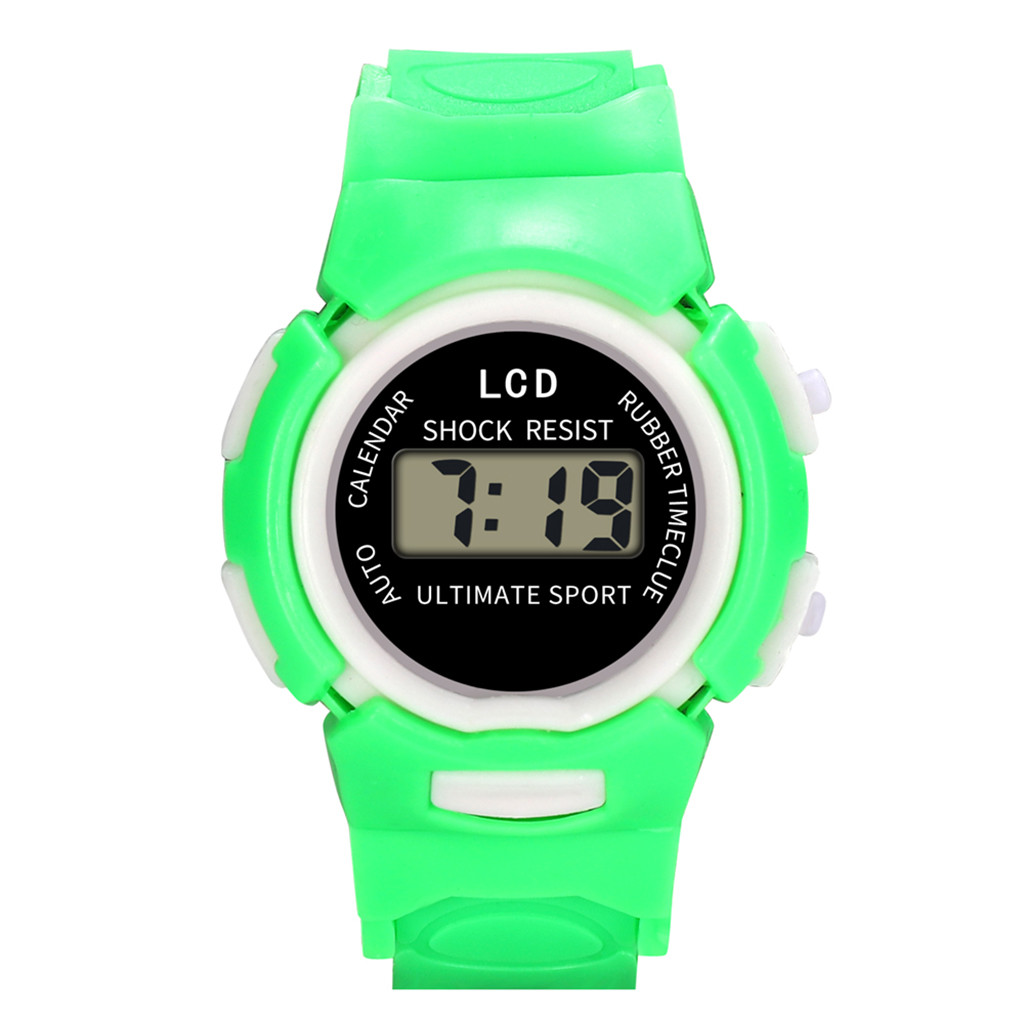 Digitale Horloge Kids Meisje Kinderen Meisjes Analoge Digitale Sport LED Kids Alarm Datum Casual Horloge Selecteren voor kid 10.31: B