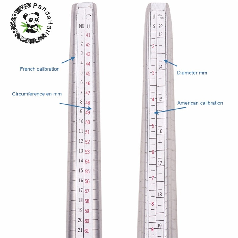 Sieraden Gereedschap 4 stks/set Ring Enlarger Stick Ring Sizer Vinger Meten Stick Doorn Handvat Hamers 25 ~ 28 cm/ 1.1cm