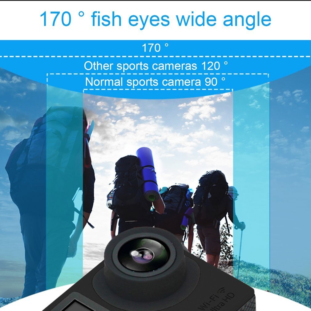 ACEHE Mini 4K Action Camera - Full HD WiFi Remote Control Underwater Waterproof Video Camera
