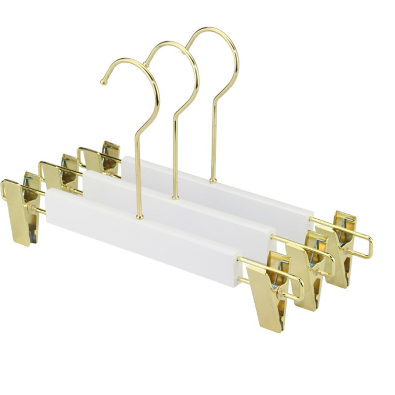10 stks/partij Houten Hanger Wit Kledingrek Hout Hangers Voor Kleding (30 stks Kan LOGO)