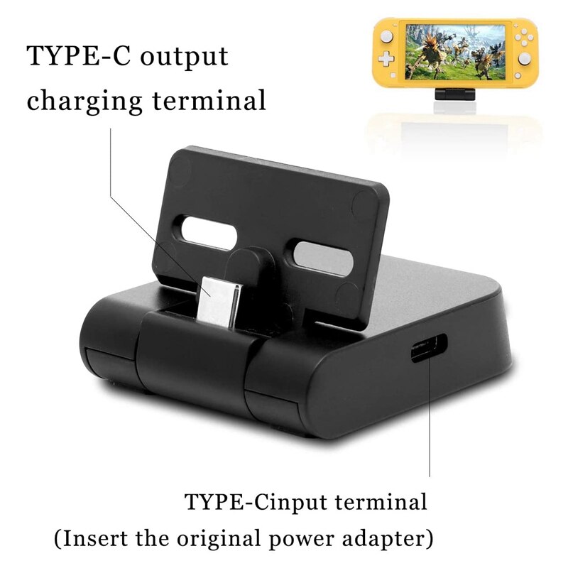 Charging Dock for Nintendo Switch Lite Mini Portable Charger Station for Nintendo Switch with USB HUB
