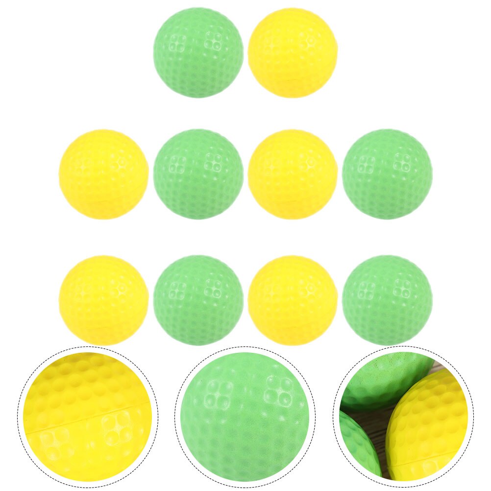 10 st barn golfbollar elastisk pu svamp golfbollar för för lek eller träning