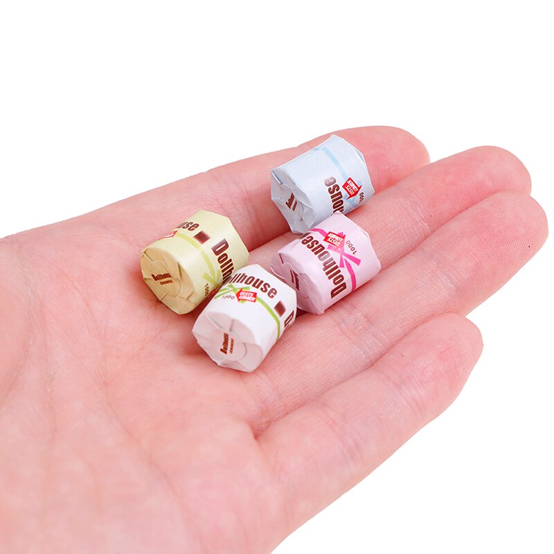 2 stücke 1/12 Skala Puppenhaus Miniatur Mini Gewebe Papier Rolle Badezimmer Dekor Zubehör