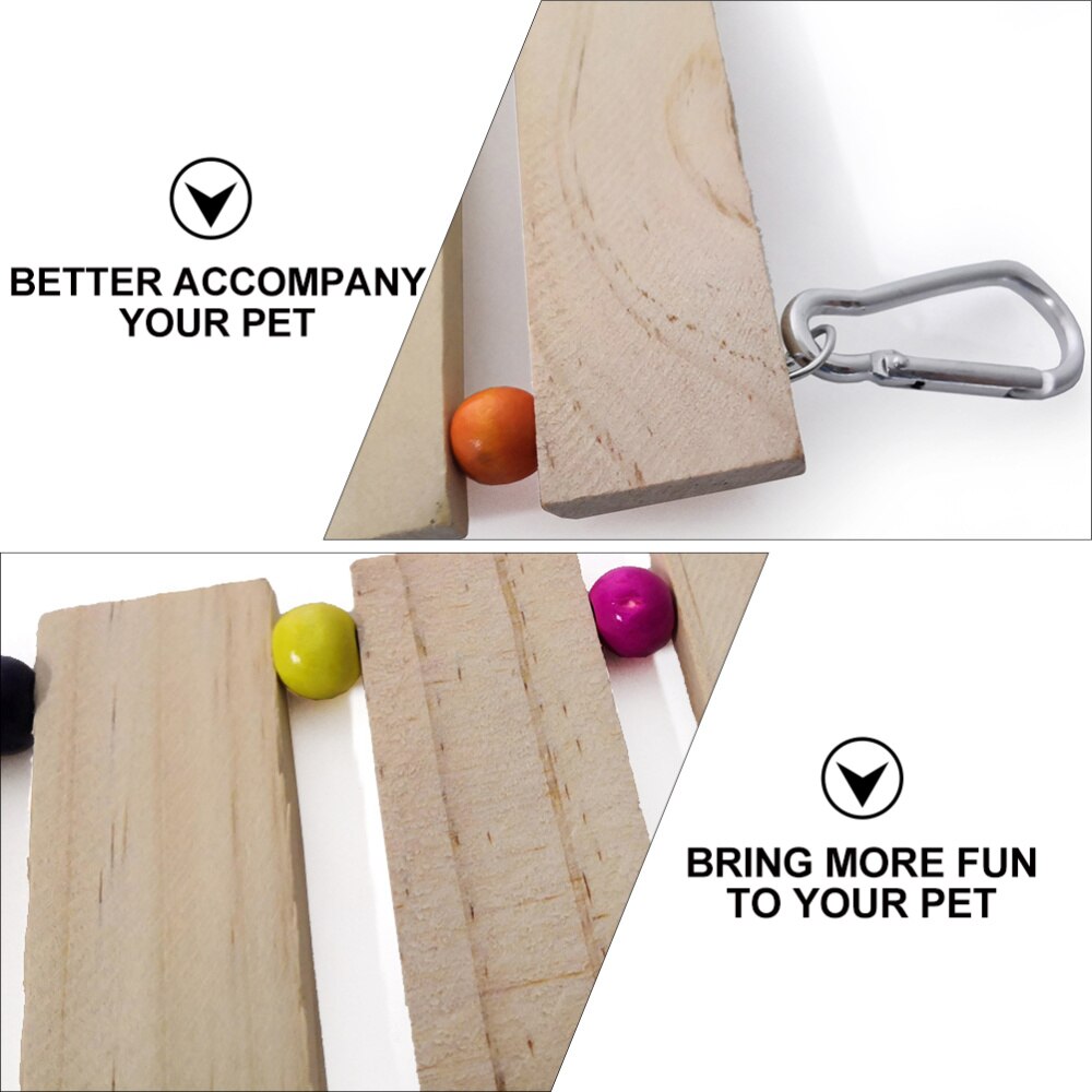 Natural Wood Parrot Ladder Parrot Swing Parrot Perch for Bird Poultry Rooster