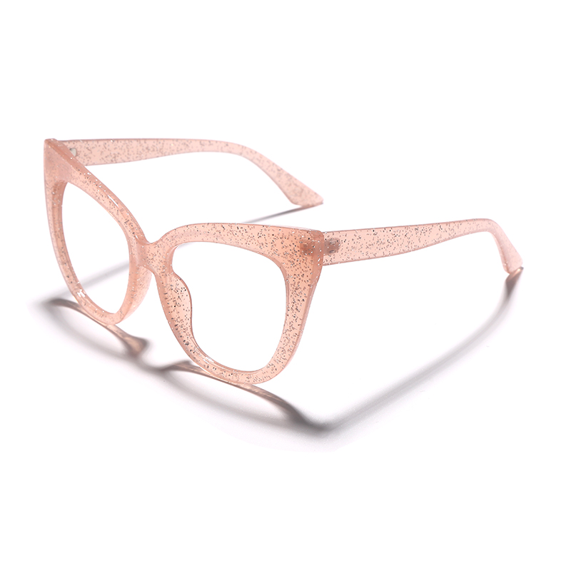 Cat Eye Oversized Glasses Frame Rivet Structure women Spectacles Frames Red Black Color Brand Eyeglasses Unisex: 7
