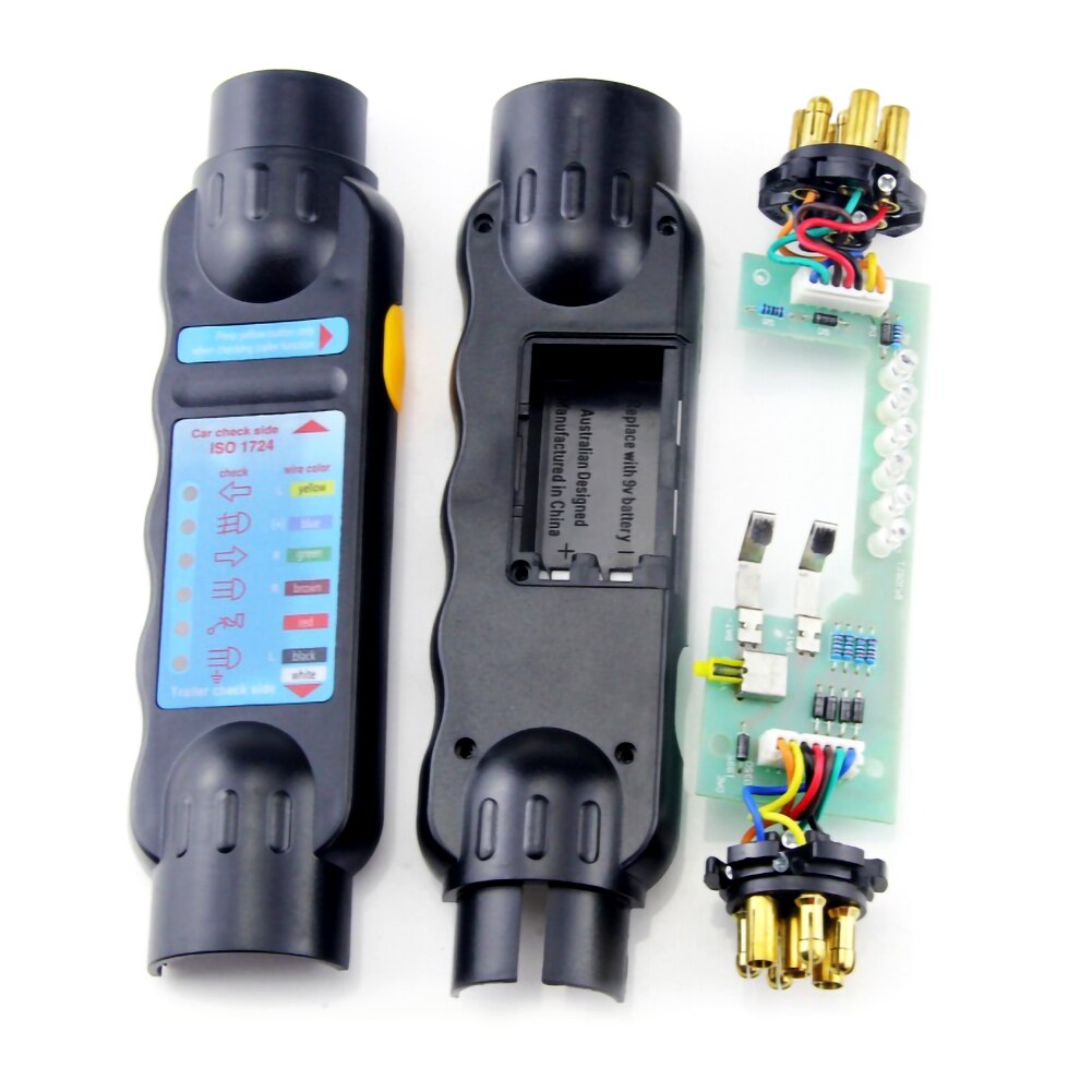 7 Pin Auto Vrachtwagen Trailer Plug Socket Tester Bedrading Circuit Licht Test Tool Diagnostic Tools Zwart Adapter Auto Diagnostic Tool