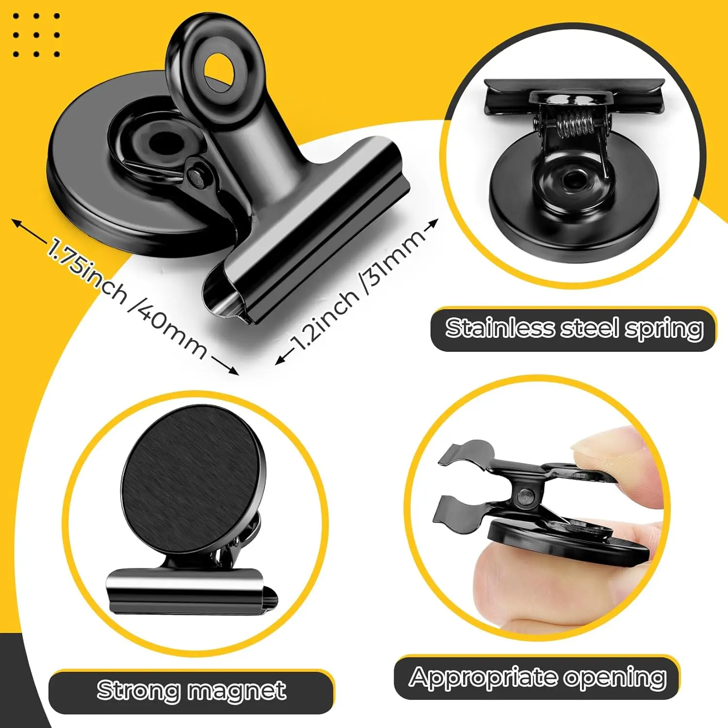 20-50Pcs Fridge Refrigerator Magnets Strong Magnetic Clips for Whiteboard Office Locker Photo Displays Heavy Duty Magnetic Clips