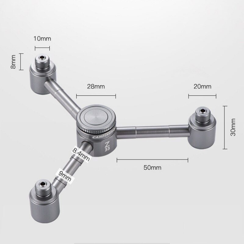Utomhus camping spis adapter en-tre utgångar aluminiumlegering lufttank 3/4/5 konvertering huvud läger ugn konverter kontakt