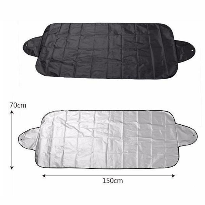 50*70 cm 190t polyester förhindrar snö is solskydd bil snöblock bil silverduk bil vindruteskydd skydd