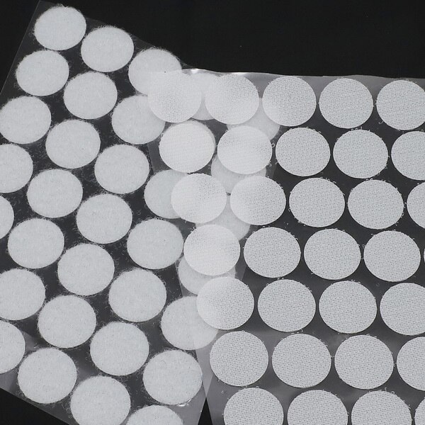 10/15/20/25/30MM Kleber Kleber Punkte 100 Haken und Schleife Verschluss Zurück Starke magie Aufkleber Band DIY Hause Nähen Zubehör: 20mm whtie  100dots