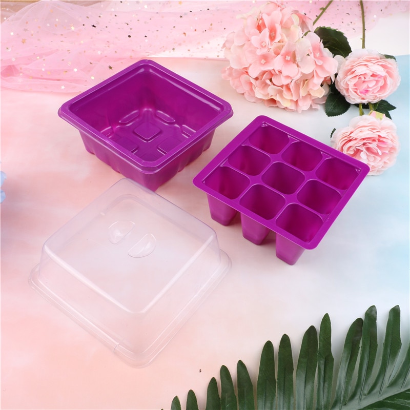 9 gaten plantenbak voor het kweken van zaden plastic bloempotten zaailingenbak vetplanten bloempot tuin kwekerij bloempot