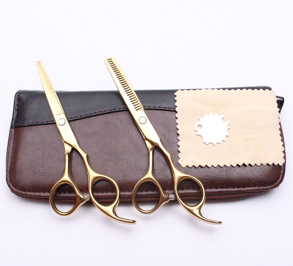 6 "17,5 cm Japan Gravur Logo Gold Farbe Schneiden Scheren Verdünnung Schere Friseur Schere Styling Werkzeug C1005