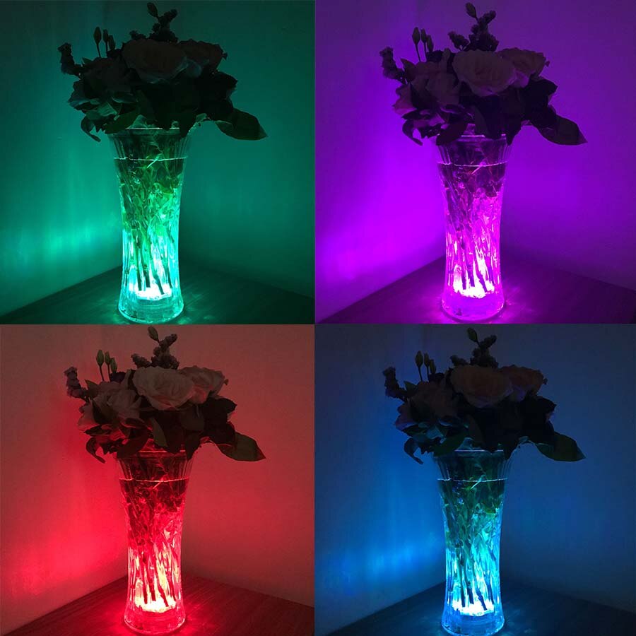 10 LED RGB Onderwater Licht Vijver Dompelpompen IP67 Waterdichte Outdoor Zwembad Licht Battery Operated voor Vaas Wedding Party