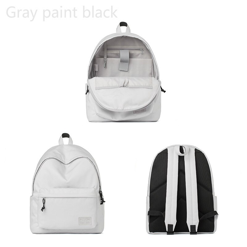 Unisex laptop rucksack frauen schule tasche für mädchen bunte leinwand reise rucksack männer wasserdichte rucksack junge college tasche: Gray paint normal