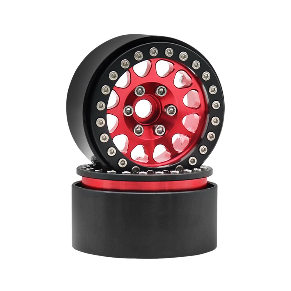 Metall 1.9 beadlock hjulnav för 1/10 hsp redcat  rc4wd wraith tamiya axial scx 10 d90 hpi rc bil reservdel: Rosa