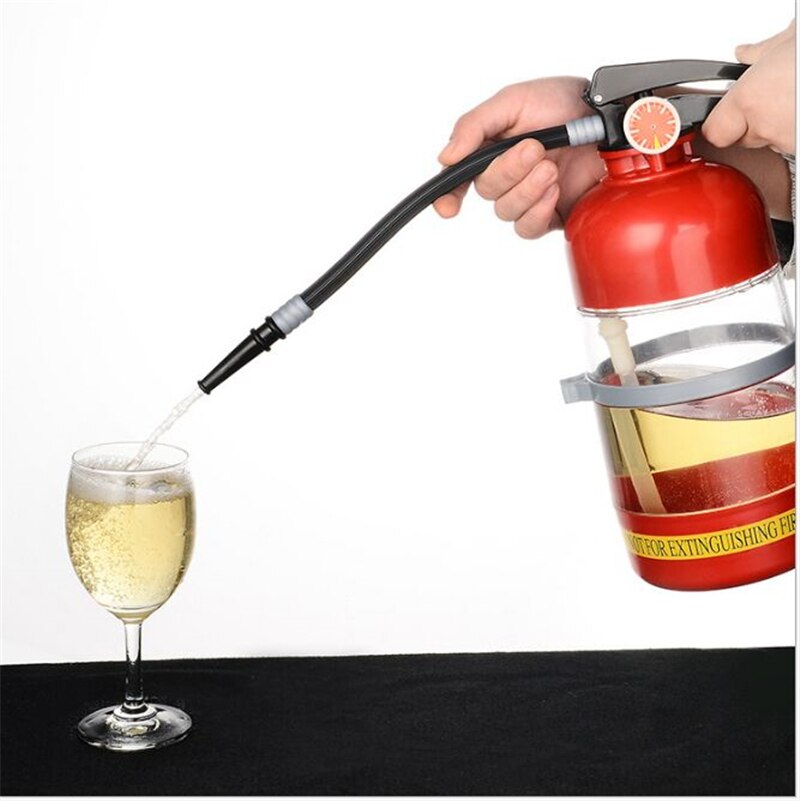 1.7 L Thirst Extinguisher Red Fire Novelty Drink Dispenser Cocktail Boston Bar Shaker