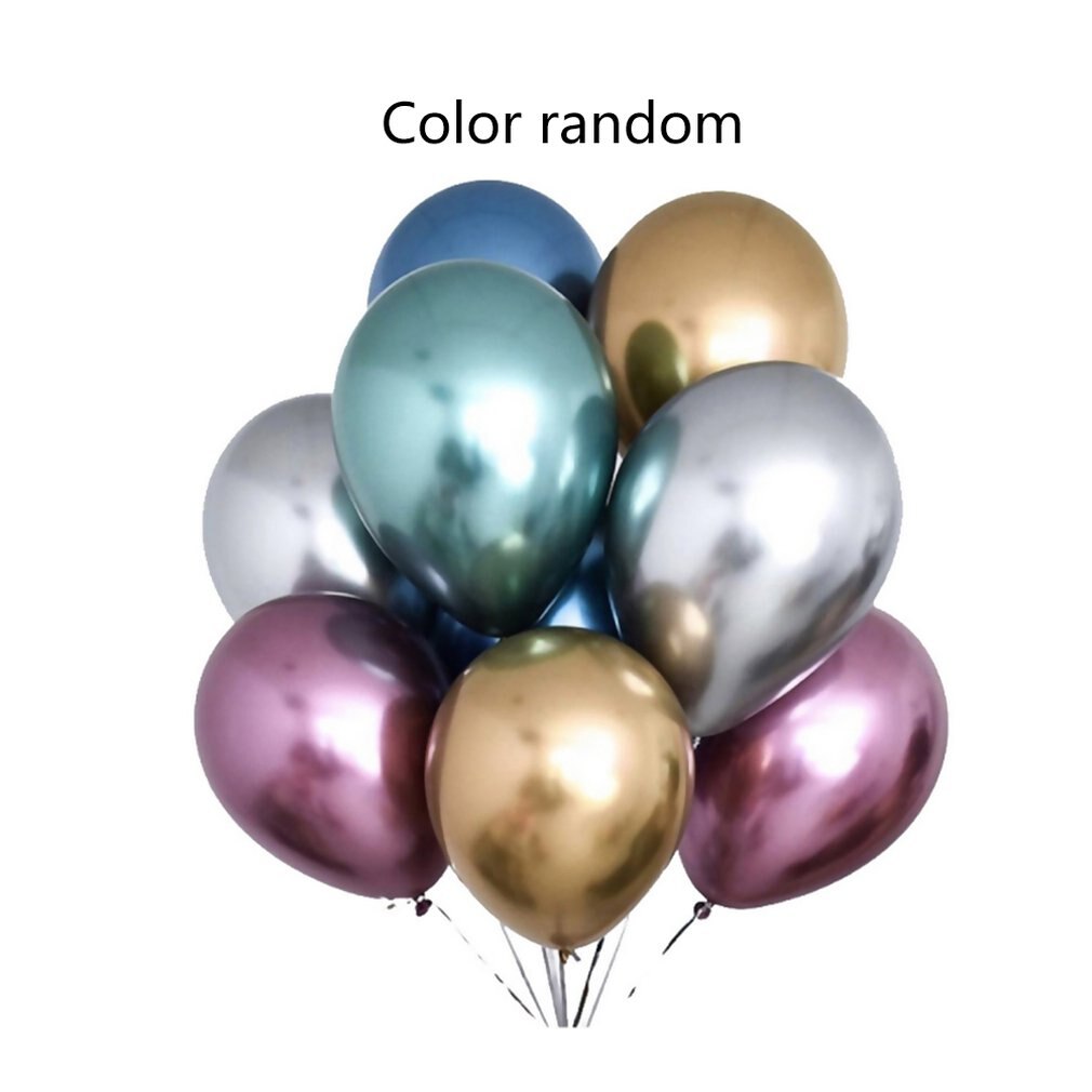 Metallic Latex Balloons Thickened Pearlescent Chrome Balloons Wedding Party Decoration Balloons: Random color