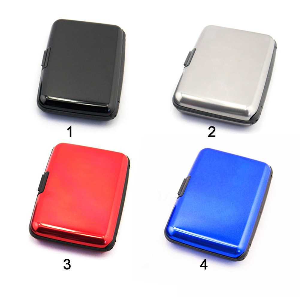 1pcs Aluminum Metal Waterproof Box Case Business ID Credit Card Holder Wallet